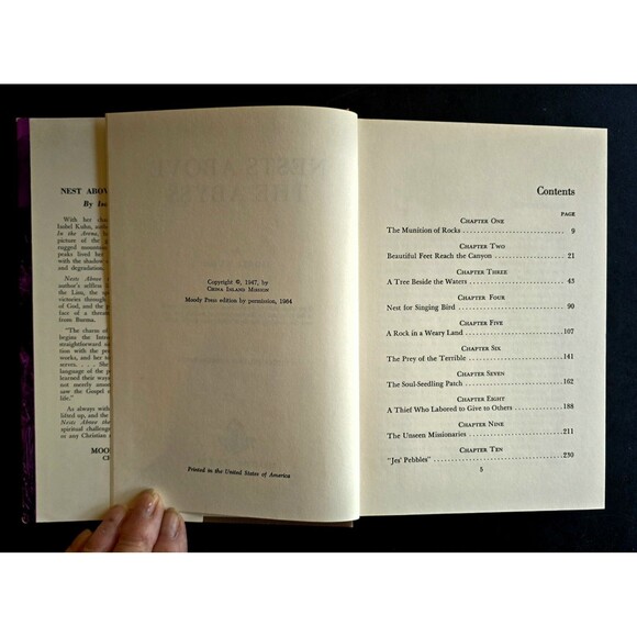 Nests Above The Abyss 1964 & In the Arena 1958 Isobel Kuhn Moody Press HCDJs - Picture 3 of 8